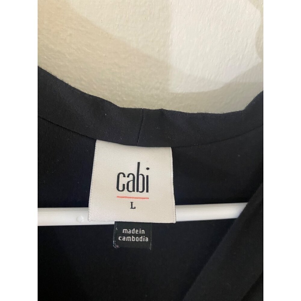 Cabi Women's Black Wrap Long Sleeve Dishi Dress - Medium - Picture 4 of 15